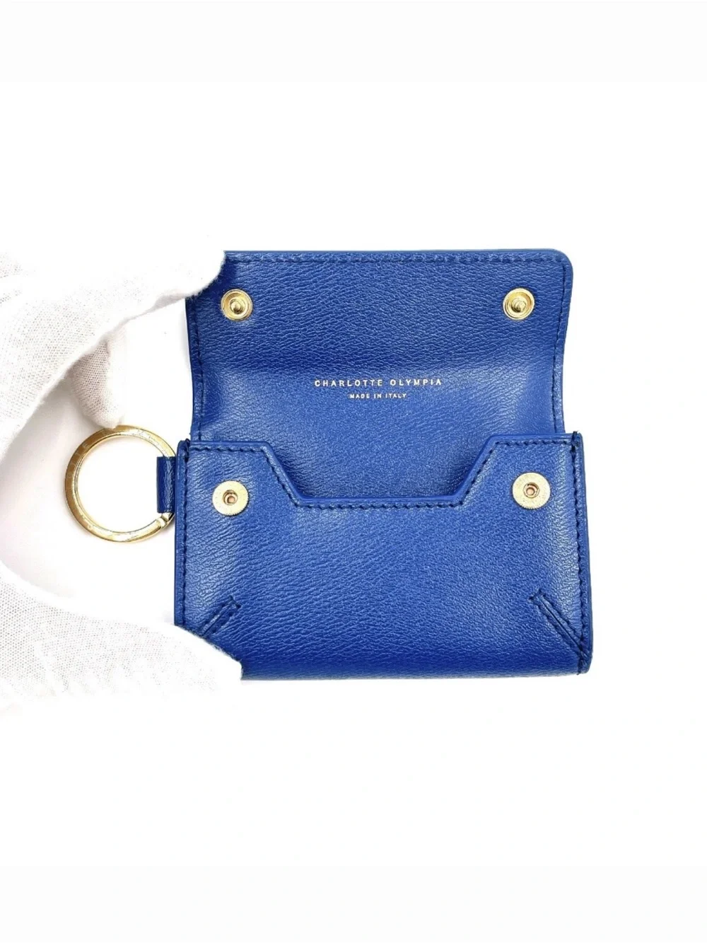 Charlotte Olympia rare ‘feline’ keychain purse Retails $325 cobalt blue